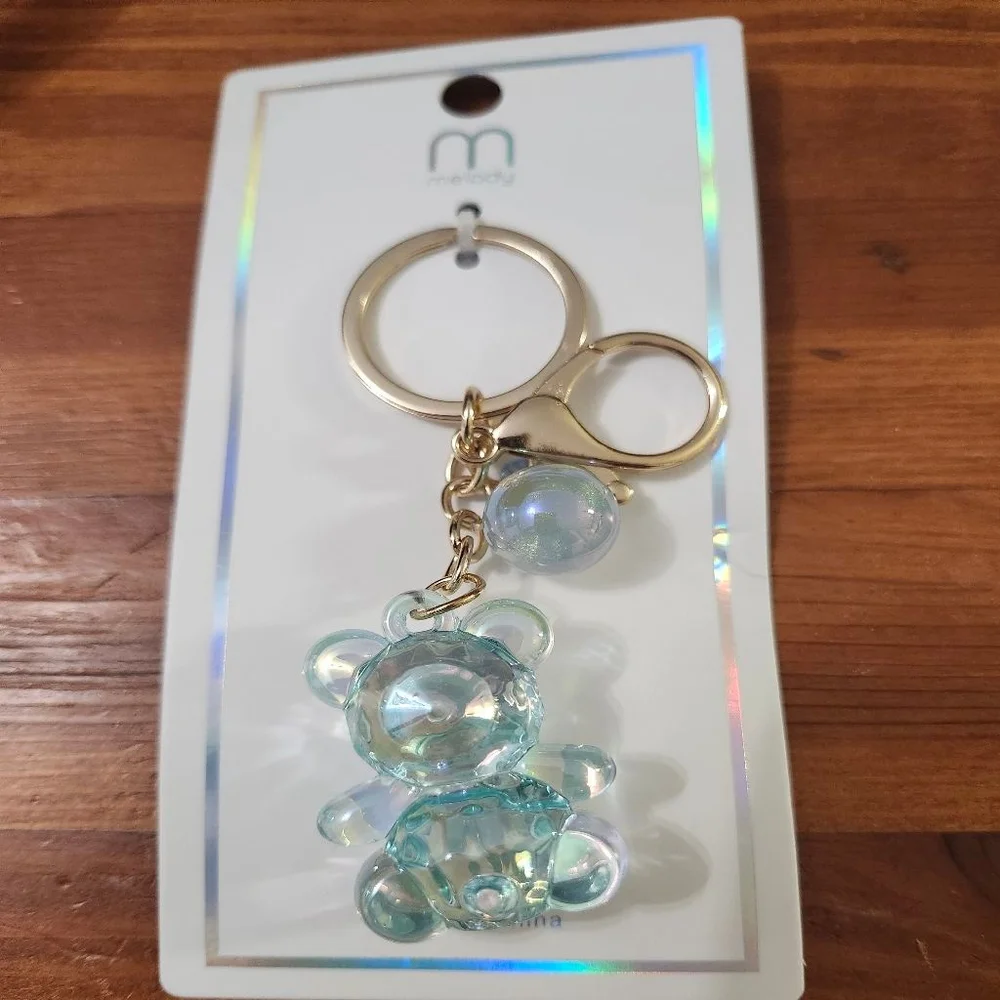 Melody Iridescent Bear Keychain One Size